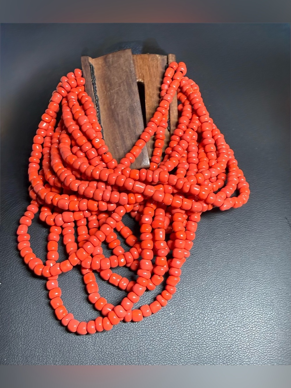Hand Crafted Red Multi-Strand Bracelet - Picture 3 of 5